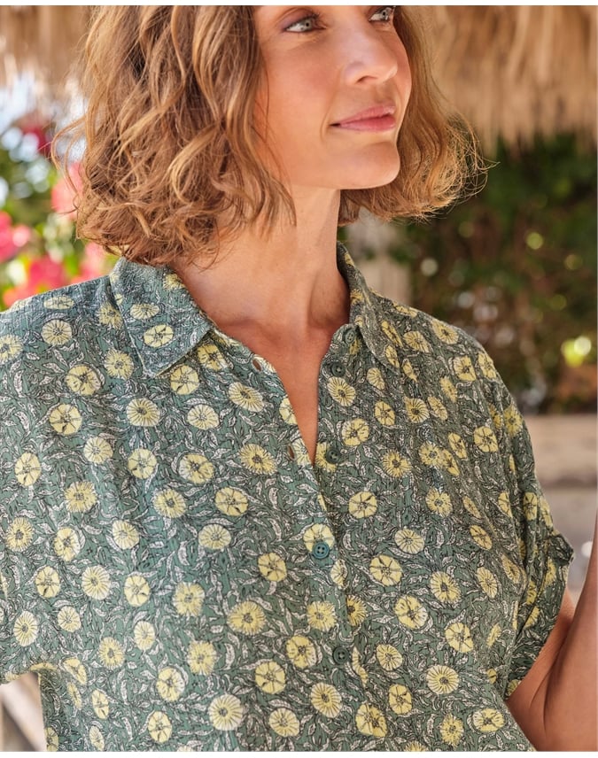 Crinkle Short Sleeve Shirt