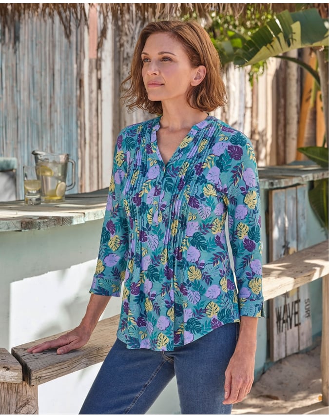 Longline Pintuck Shirt