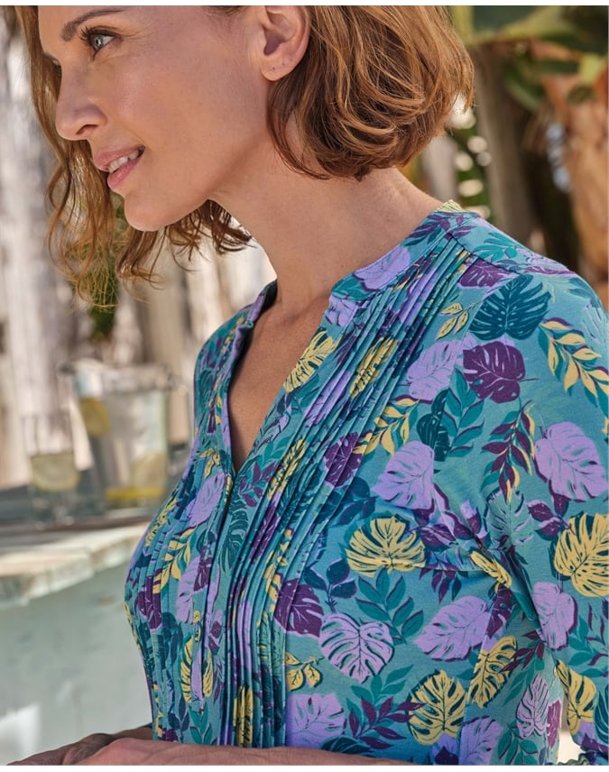Longline Pintuck Shirt