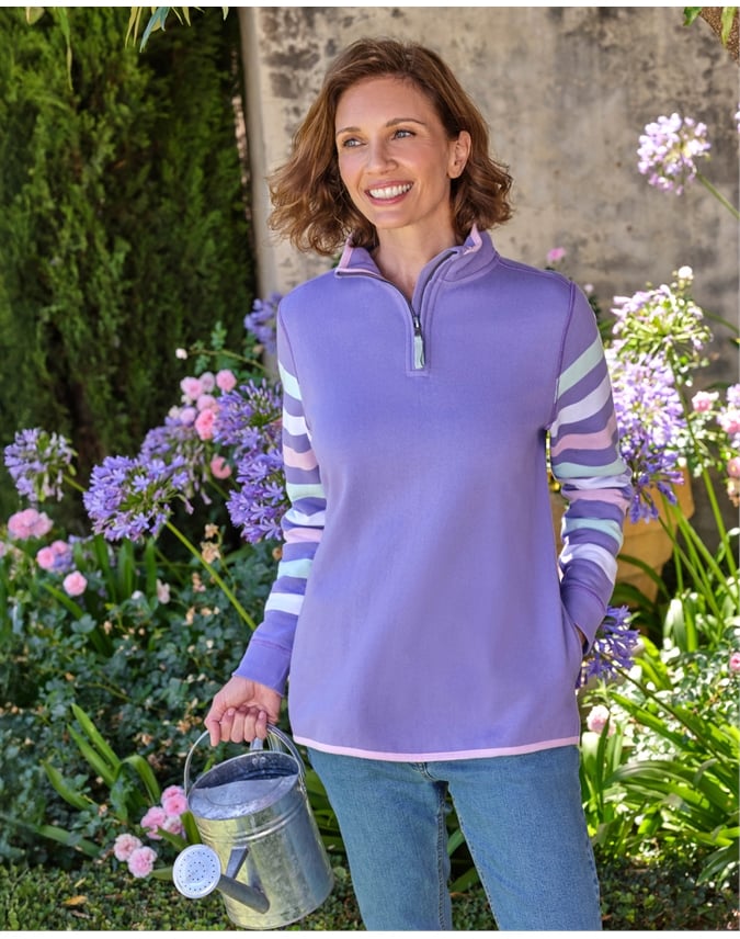 Organic Cotton Half Zip Sweatshirt