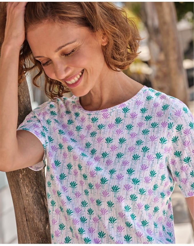 Crew Neck Printed Tshirt