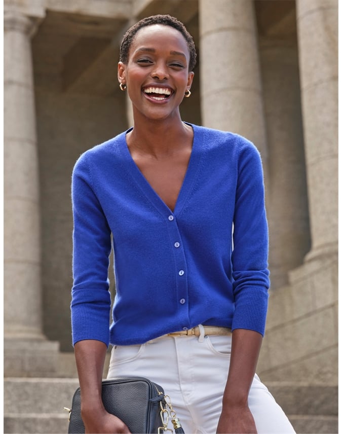 Cashmere V Neck Cardigan