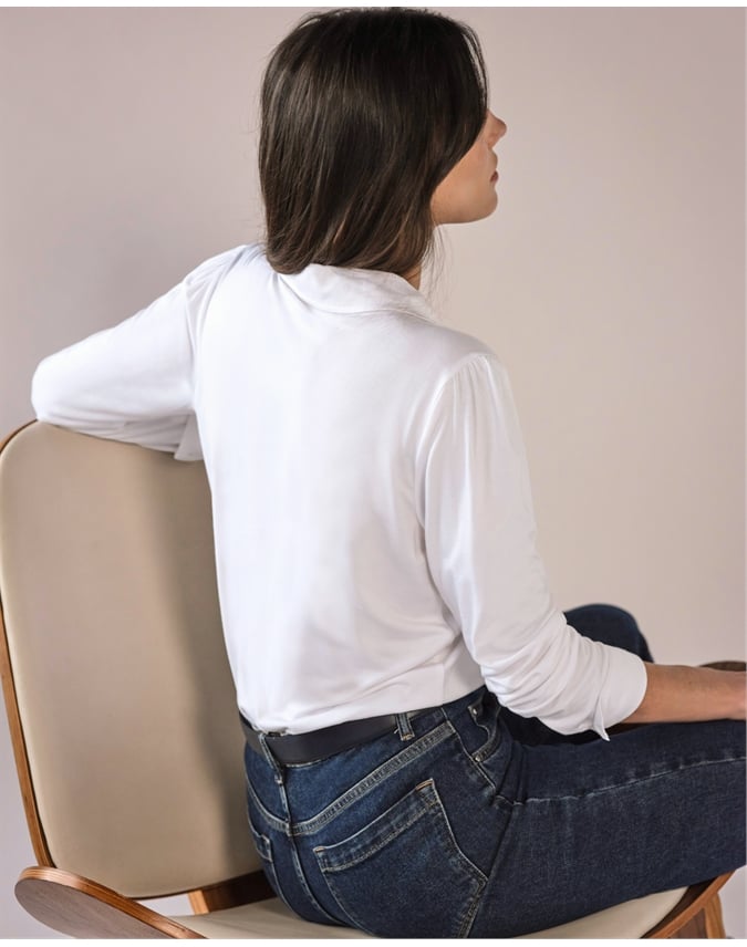 Viscose Jersey V Neck Shirt