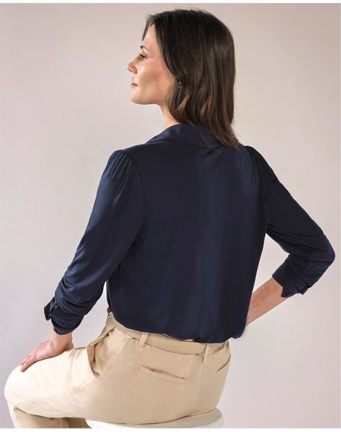 Viscose Jersey V Neck Shirt