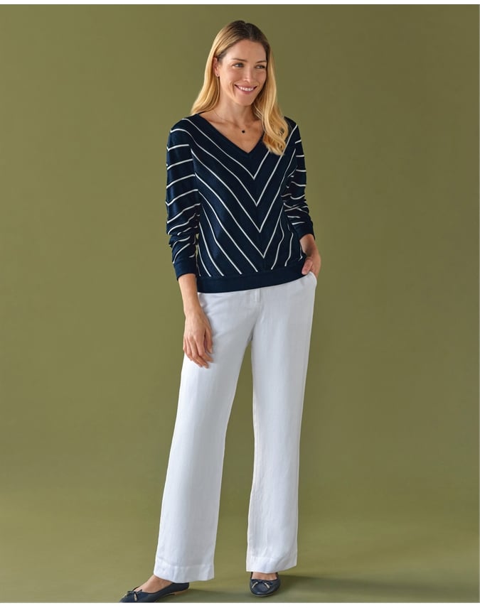 Chevron Cotton Sweater
