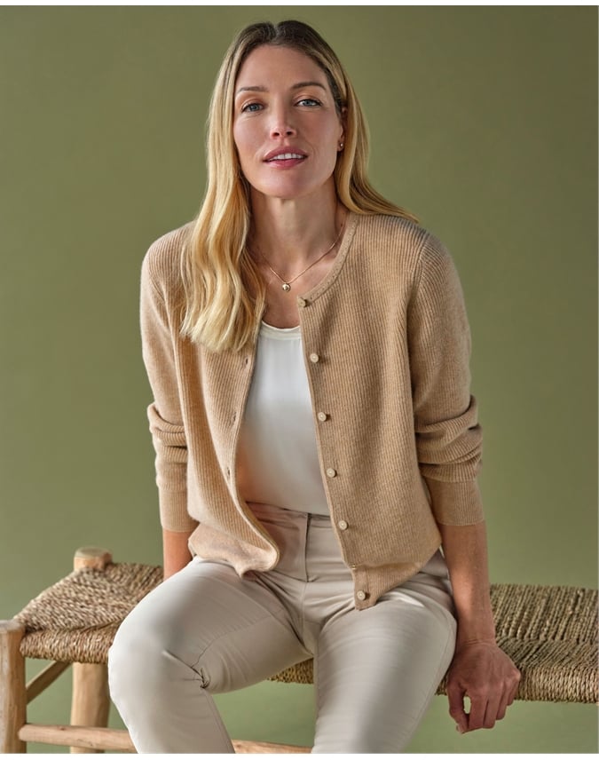 Luxury Fine Rib Cardigan