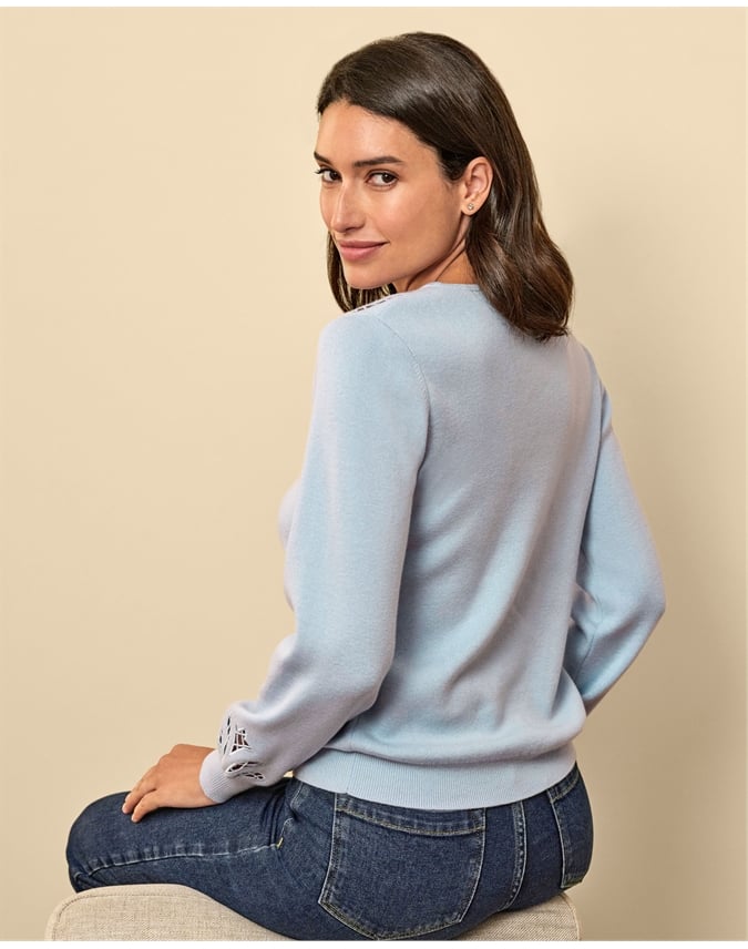 Cotton Wool Embroidered Sweater