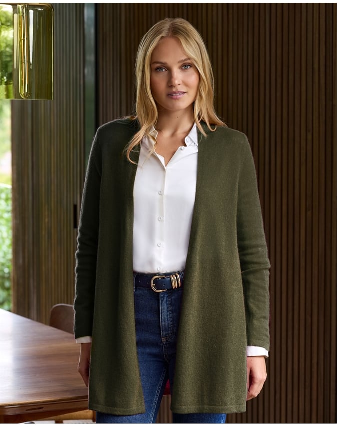 Gassato Lightweight Cashmere Swing Cardigan