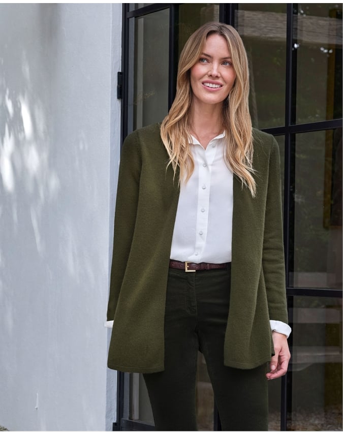 Gassato Lightweight Cashmere Swing Cardigan
