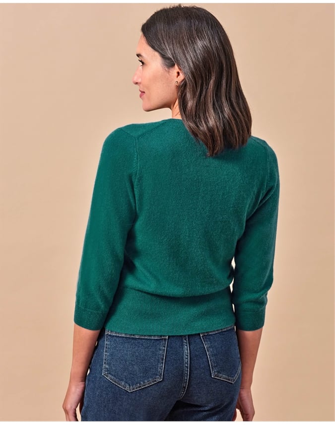 Cashmere Cropped Cardigan