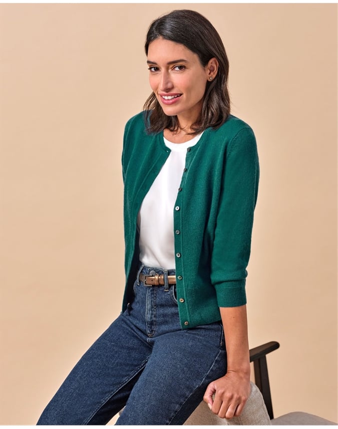 Cashmere Cropped Cardigan