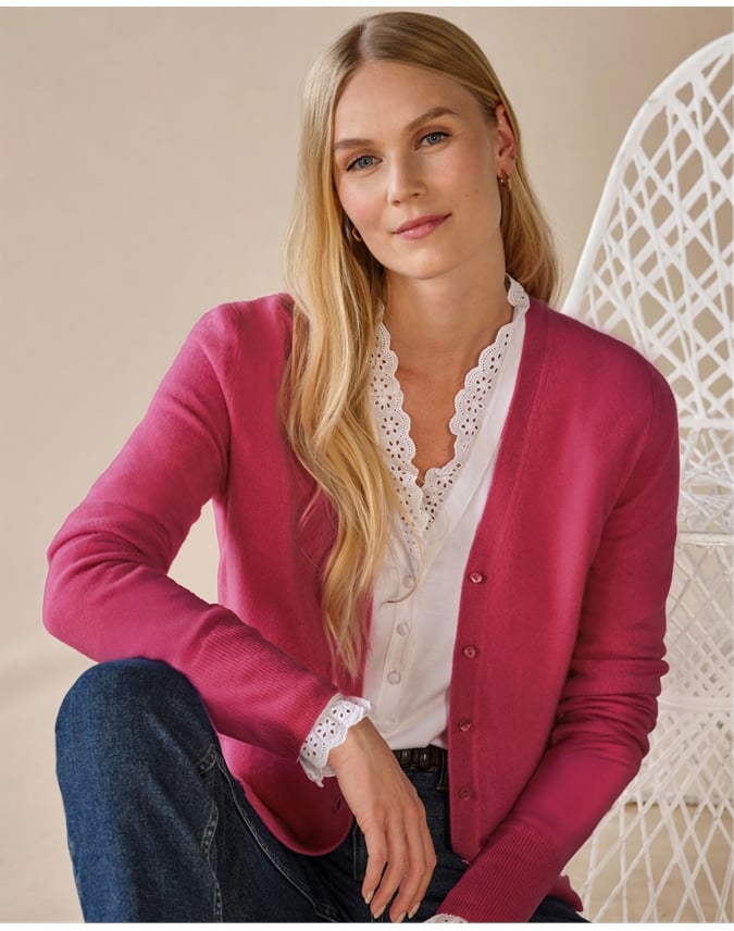 Cashmere V Neck Cardigan
