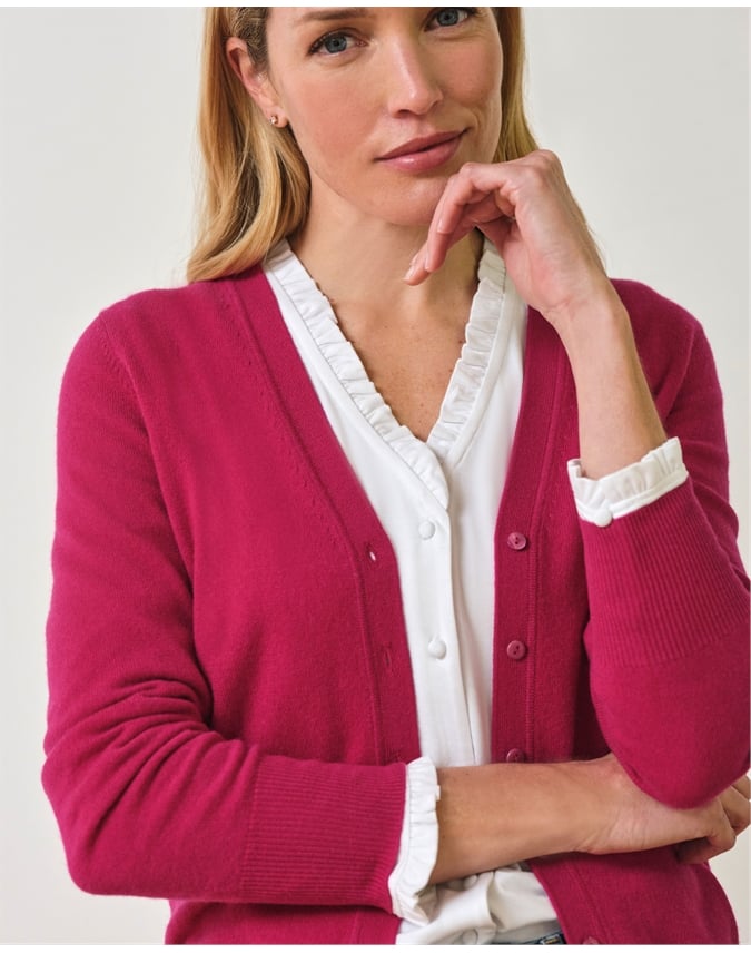 Cashmere V Neck Cardigan