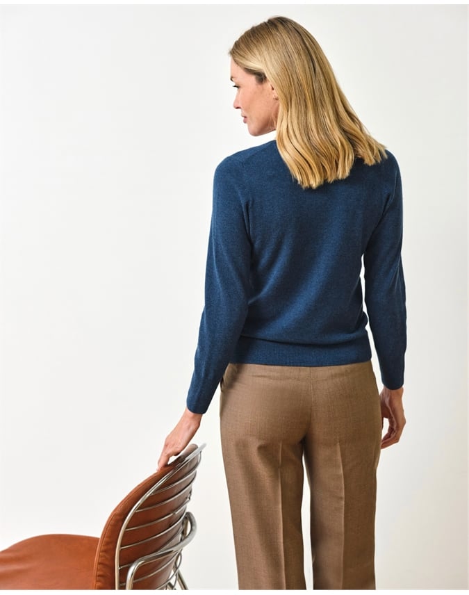 Cashmere Crew Neck Cardigan