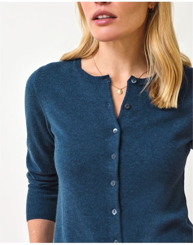 Cashmere Crew Neck Cardigan
