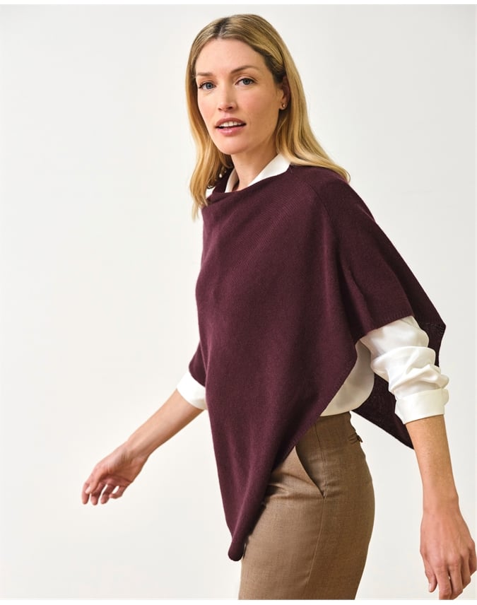 Organic Cashmere Gassato Poncho