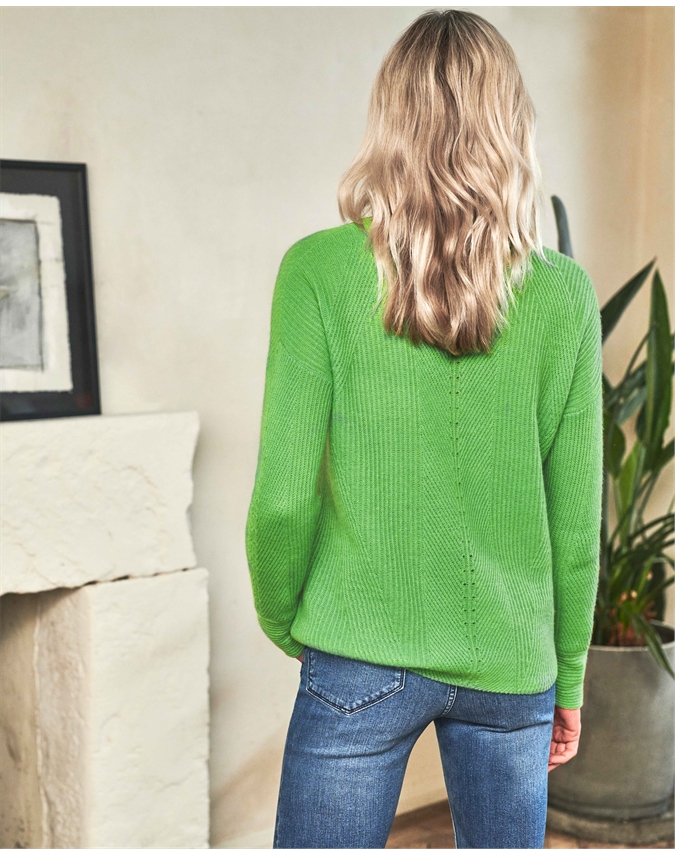 Gassato Cashmere Textured V Neck Sweater