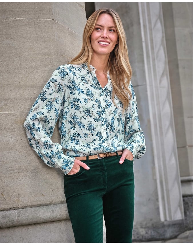 Frill Neck Detail Blouse