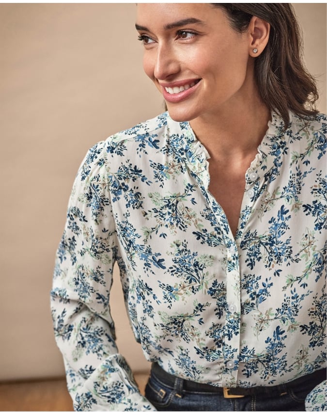 Frill Neck Detail Blouse