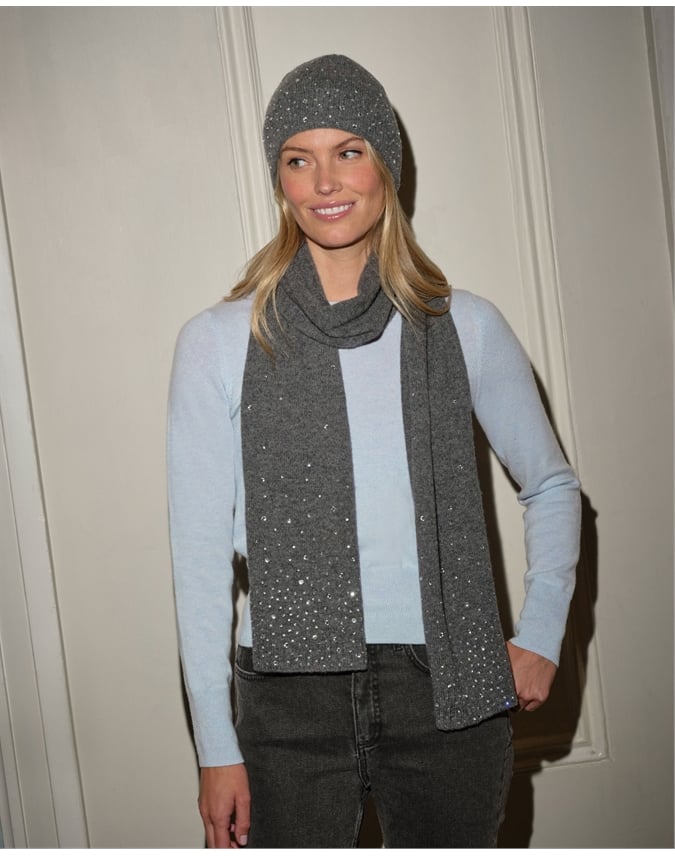 Lambswool Crystal Scarf