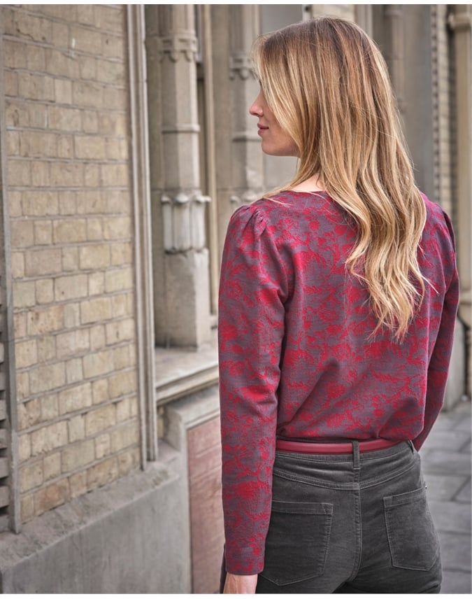 Jacquard Long Sleeve Top
