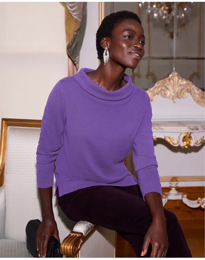 Cashmere Bardot Neck Sweater