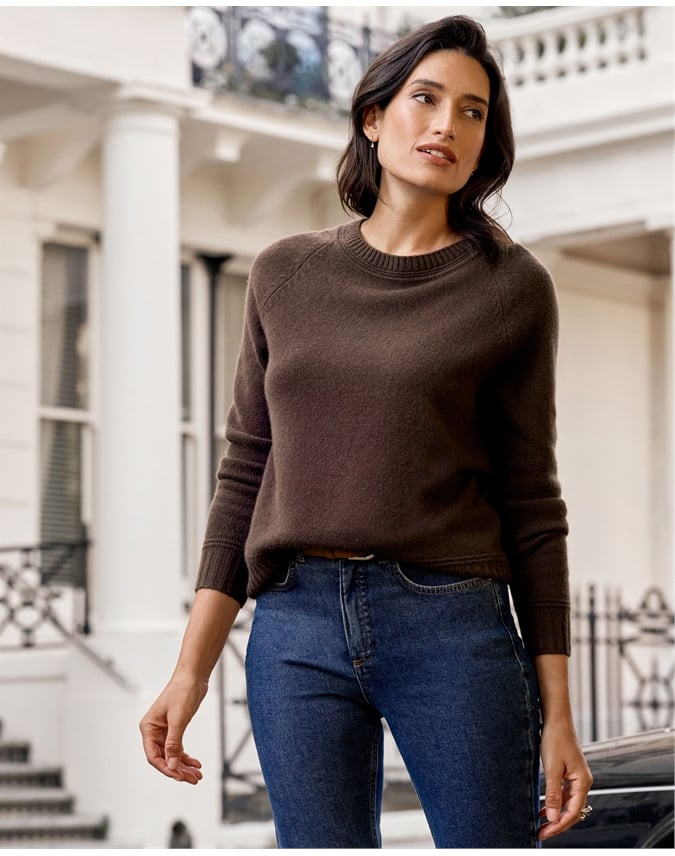 Cashmere Lofty Raglan Sleeve Sweater