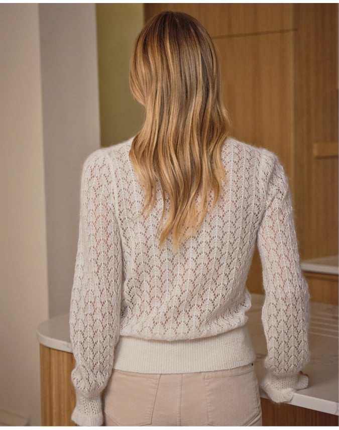 Silk Mohair Lacy Sweater