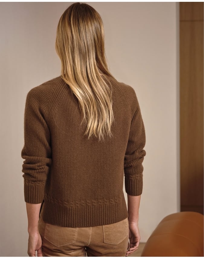 Cashmere Blend Button Sweater