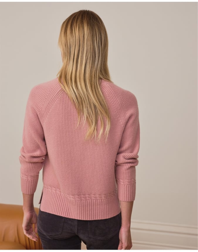Cashmere Blend Button Sweater