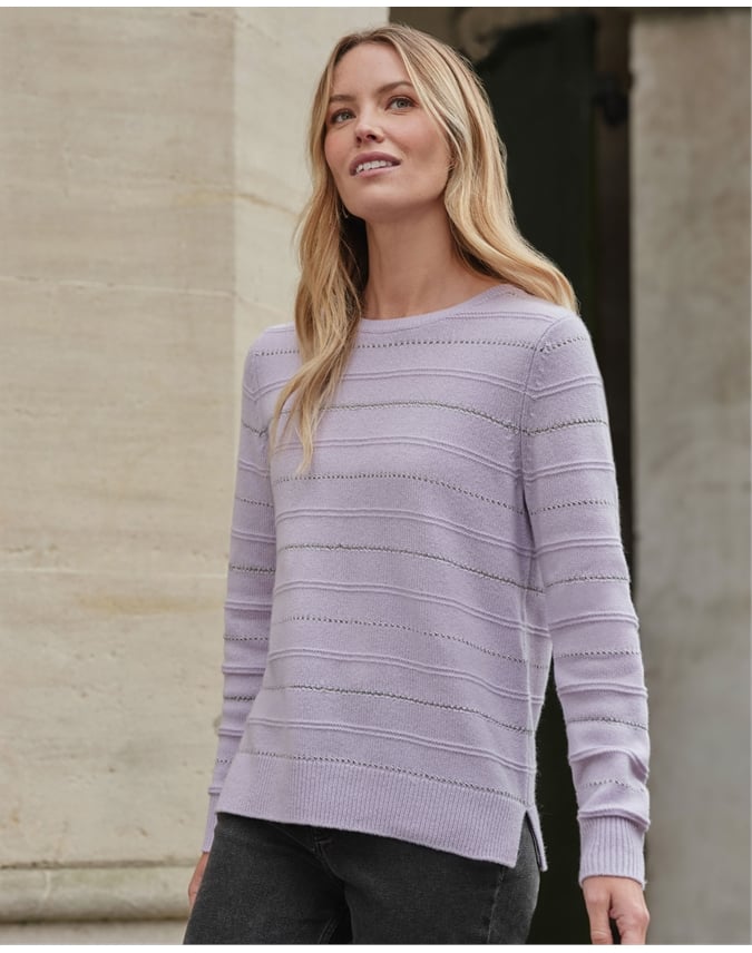 Lofty/Metallic Stripe Sweater