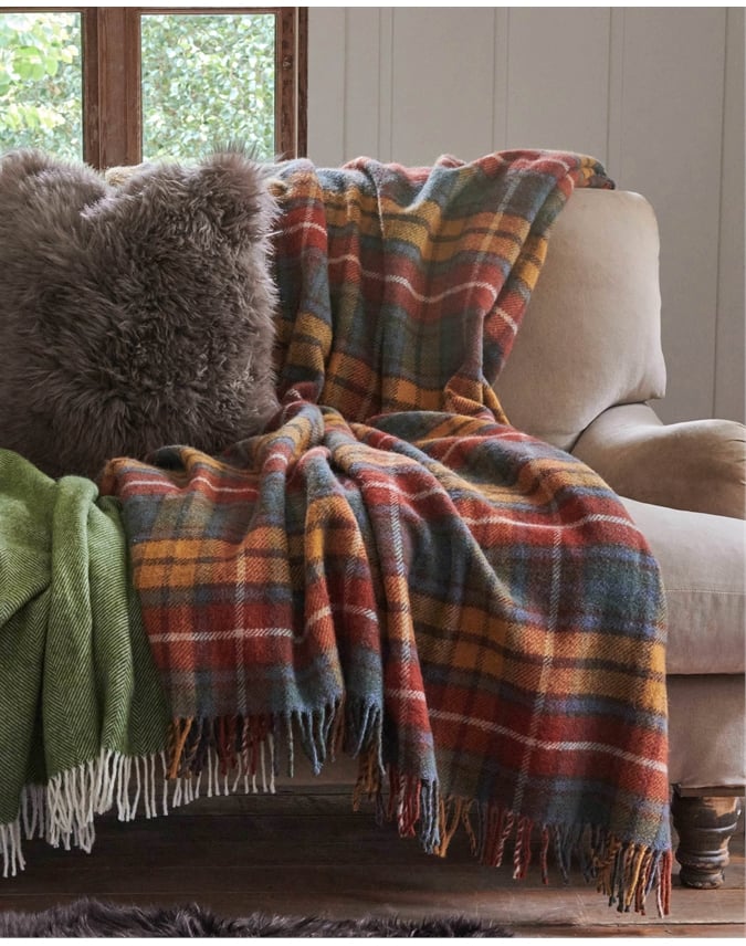Traditional Pure Wool Throw