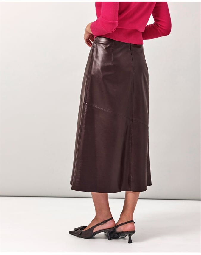 Leather Midi Skirt