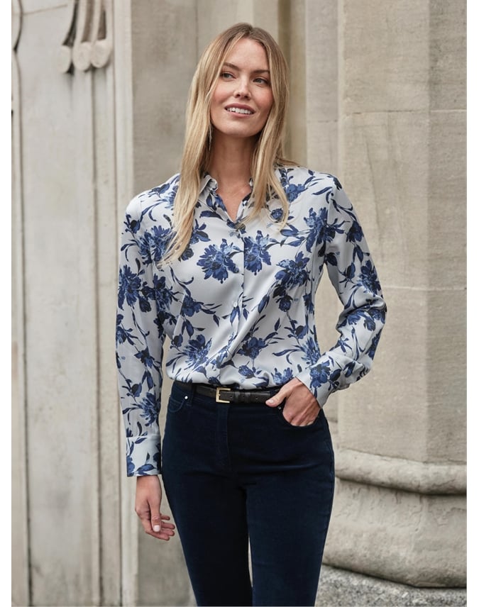 Sand Washed Pure Silk Satin Blouse