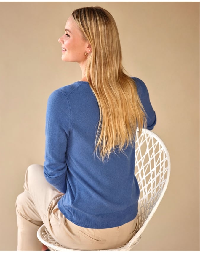 Cashmere Crew Neck Cardigan