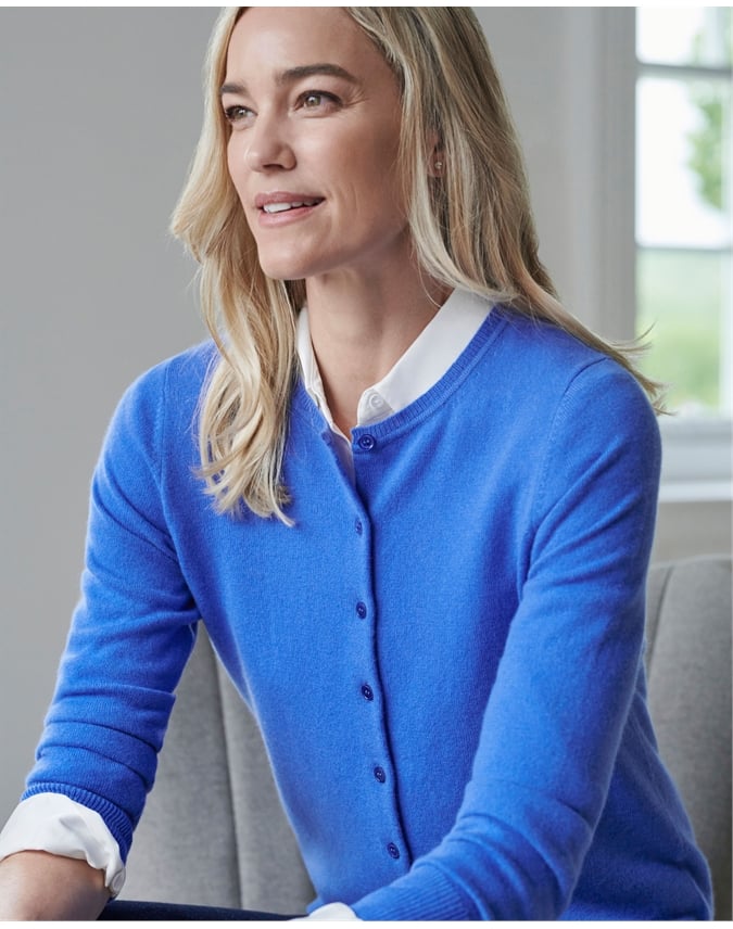 Cashmere Crew Neck Cardigan