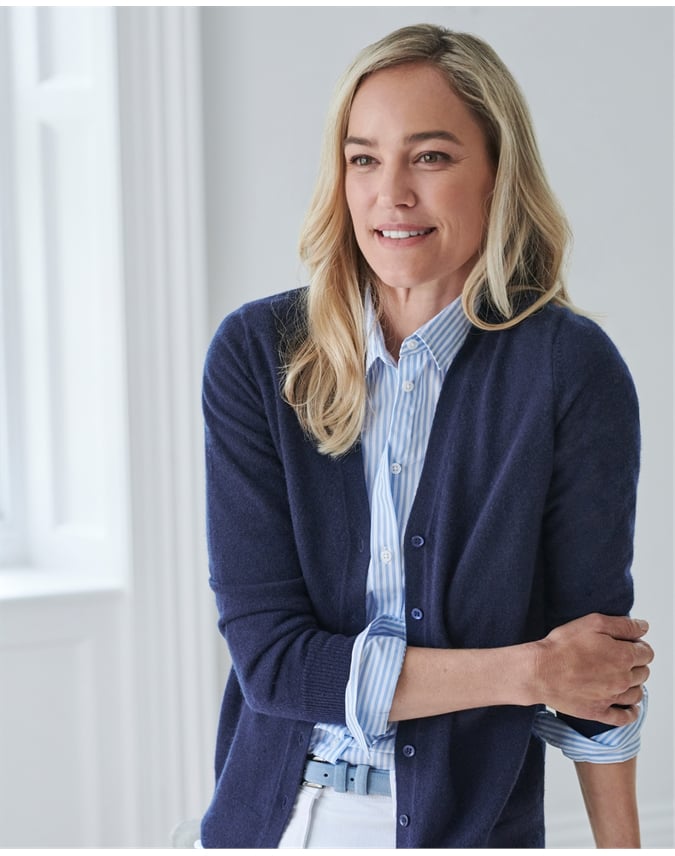 Cashmere V Neck Cardigan