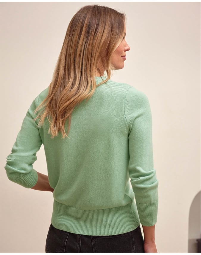 Cashmere Blend Diamond Sweater
