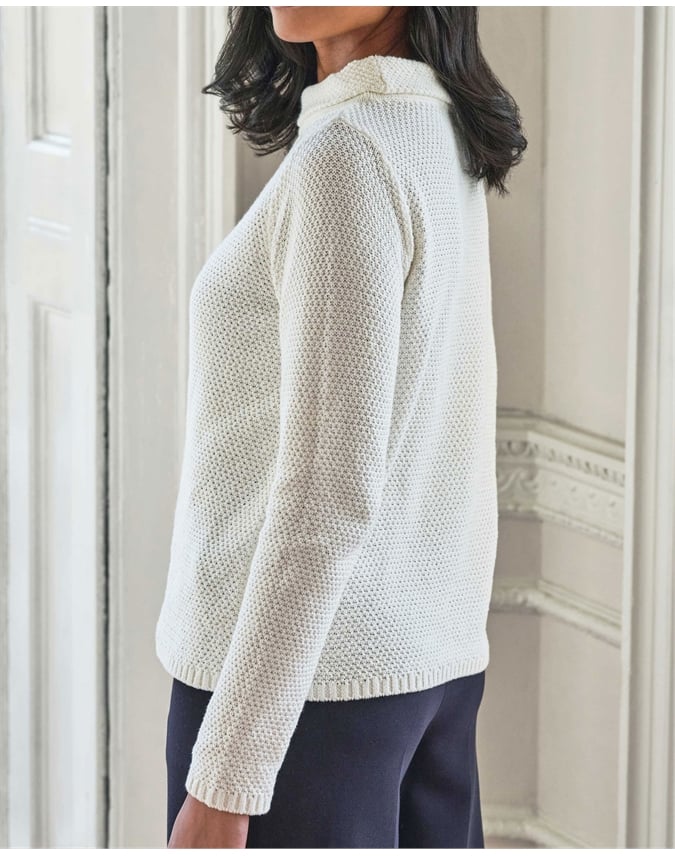 Cotton Bardot Cable Sweater