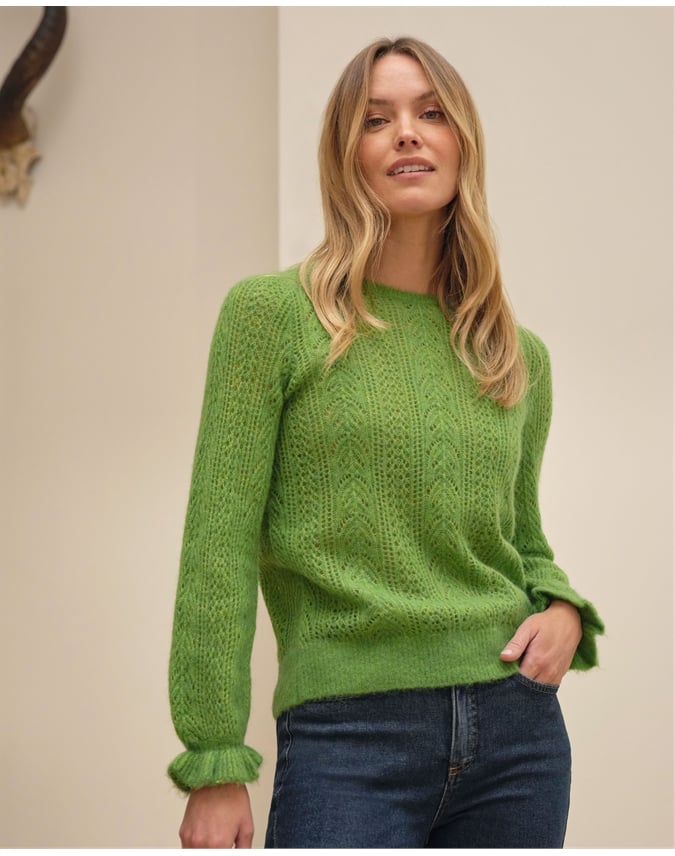 Alpaca Wool Lacy Sweater