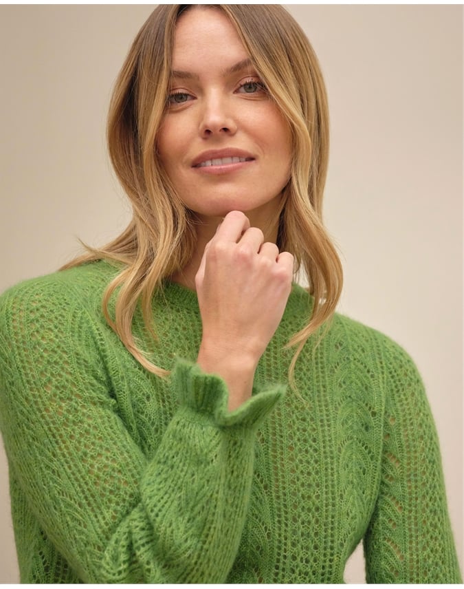 Alpaca Wool Lacy Sweater