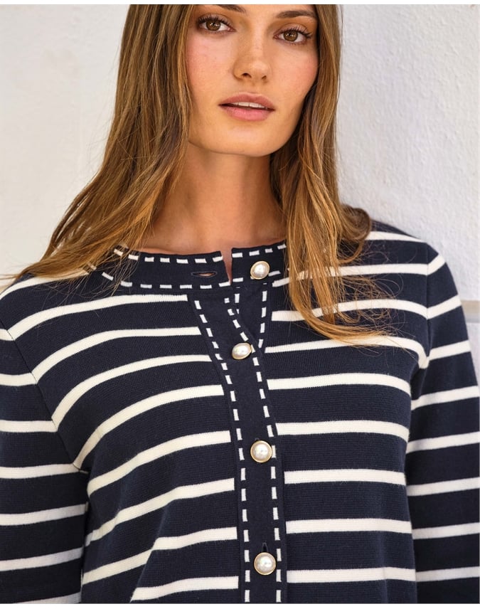 Cotton Wool Striped Milano Jacket