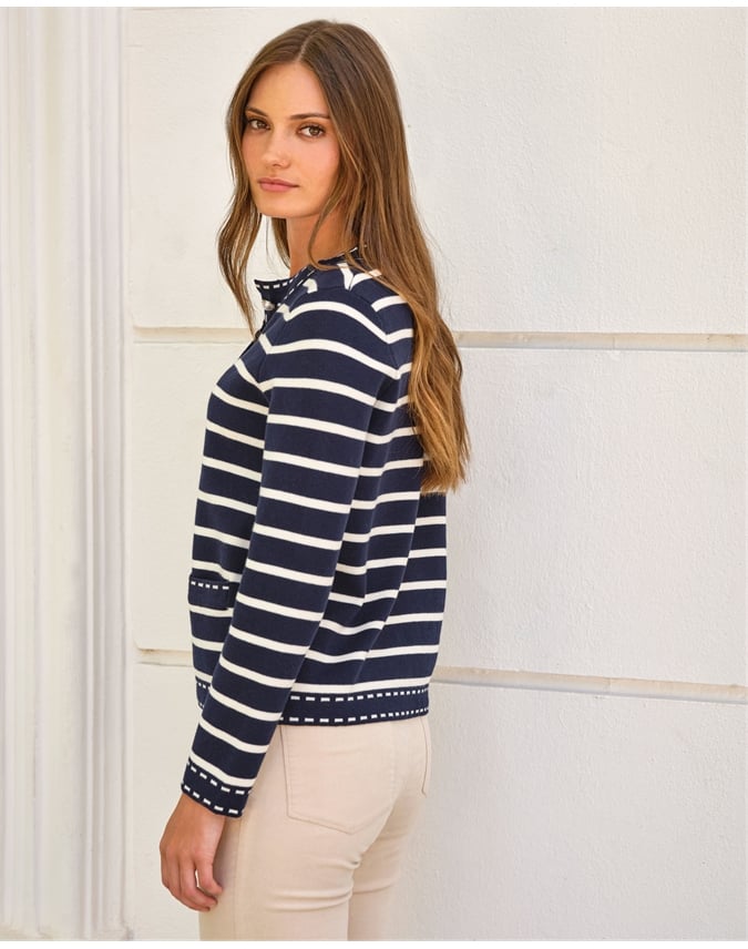 Cotton Wool Striped Milano Jacket