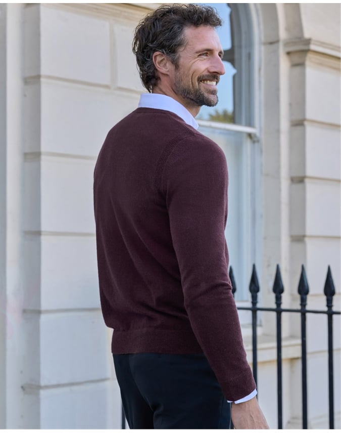 Mens Cashmere V Sweater