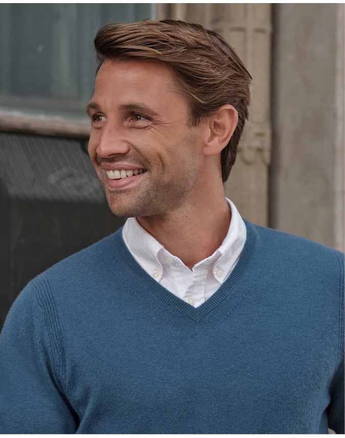 Mens Cashmere V Sweater