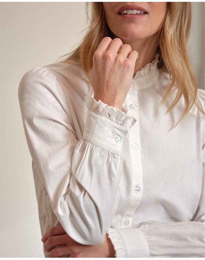 Cotton Frill Neck Shirt