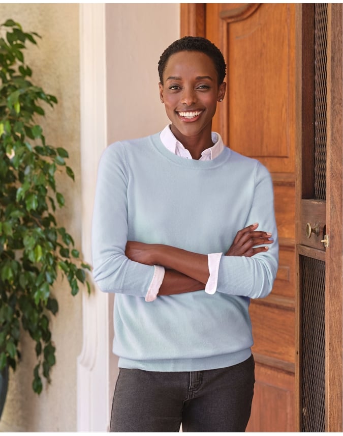 Womens Cashmere Boyfriend Sweater