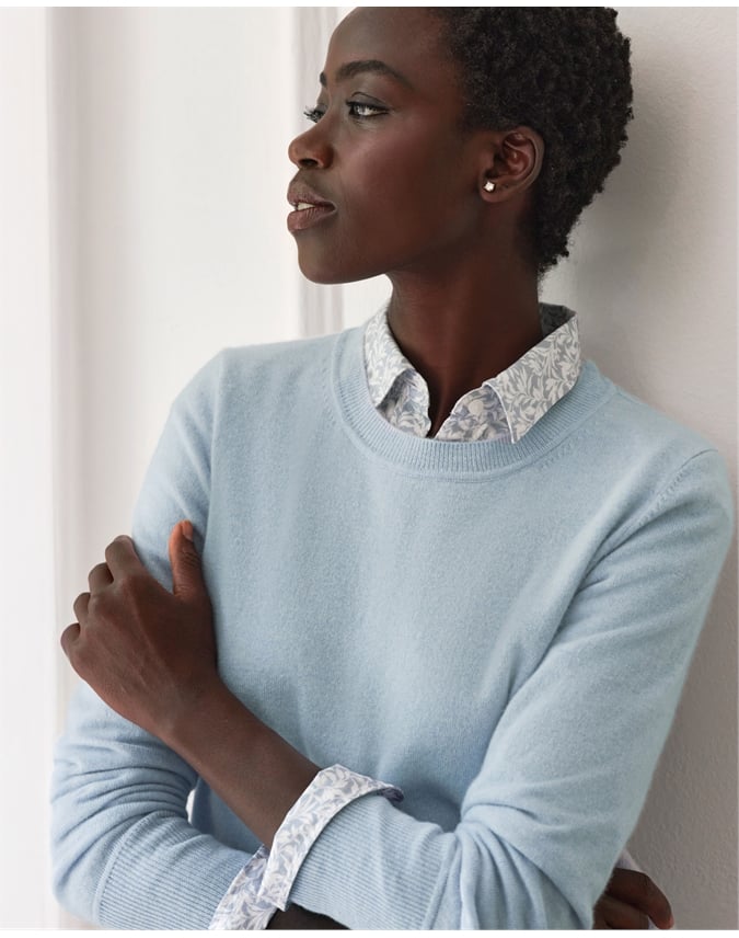 Womens Cashmere Boyfriend Sweater