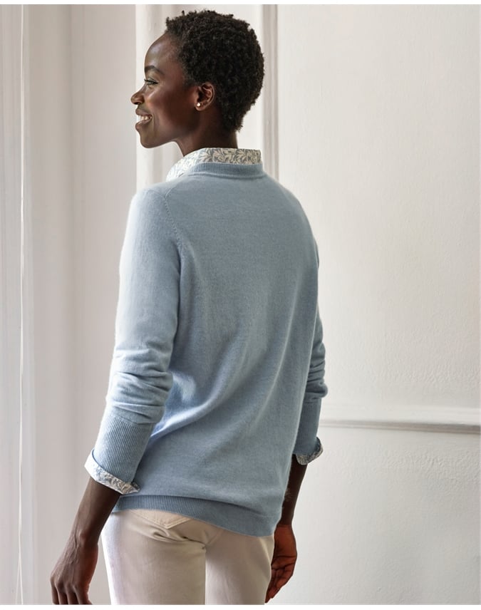Womens Cashmere Boyfriend Sweater