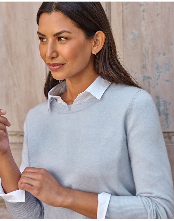 Womens Cashmere Boyfriend Sweater